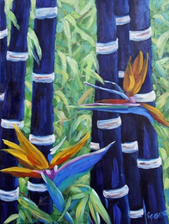 Bamboo et oiseaux du paradis 04